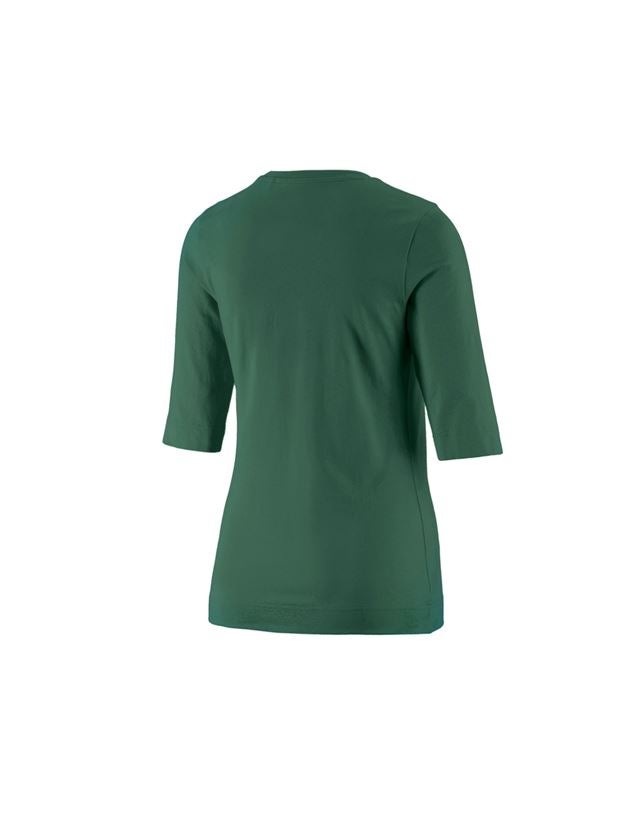 Themen: e.s. Shirt 3/4-Arm cotton stretch, Damen + grün 1