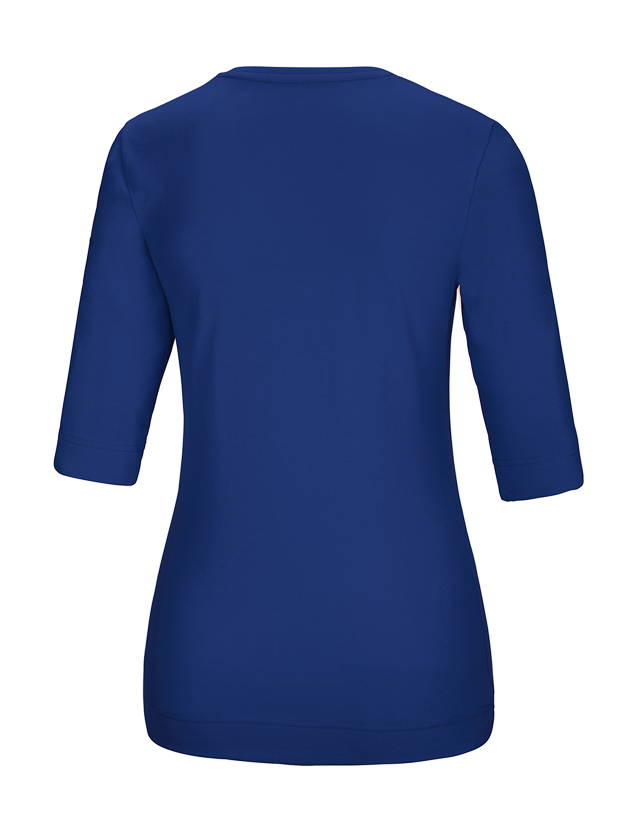 Shirts & Co.: e.s. Shirt 3/4-Arm cotton stretch, Damen + kornblau 1