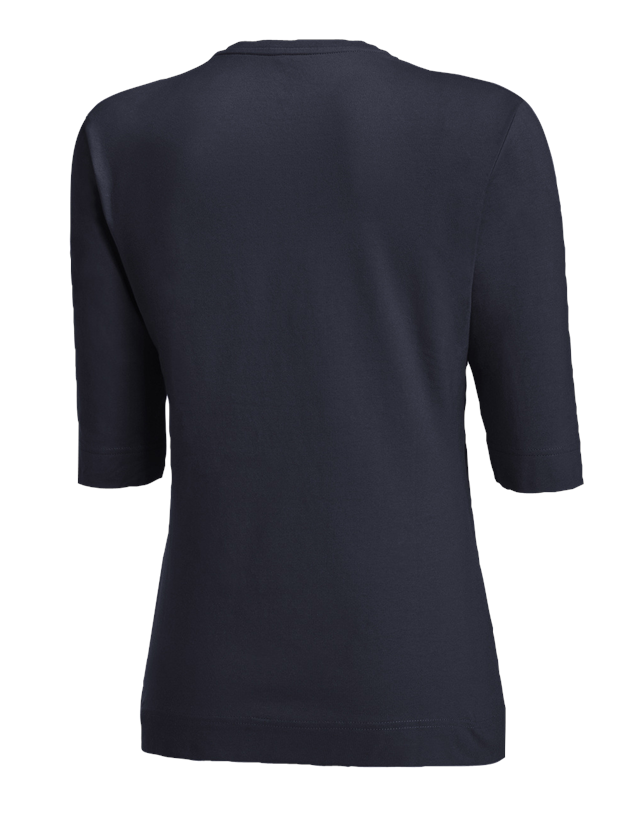 Shirts & Co.: e.s. Shirt 3/4-Arm cotton stretch, Damen + dunkelblau 1