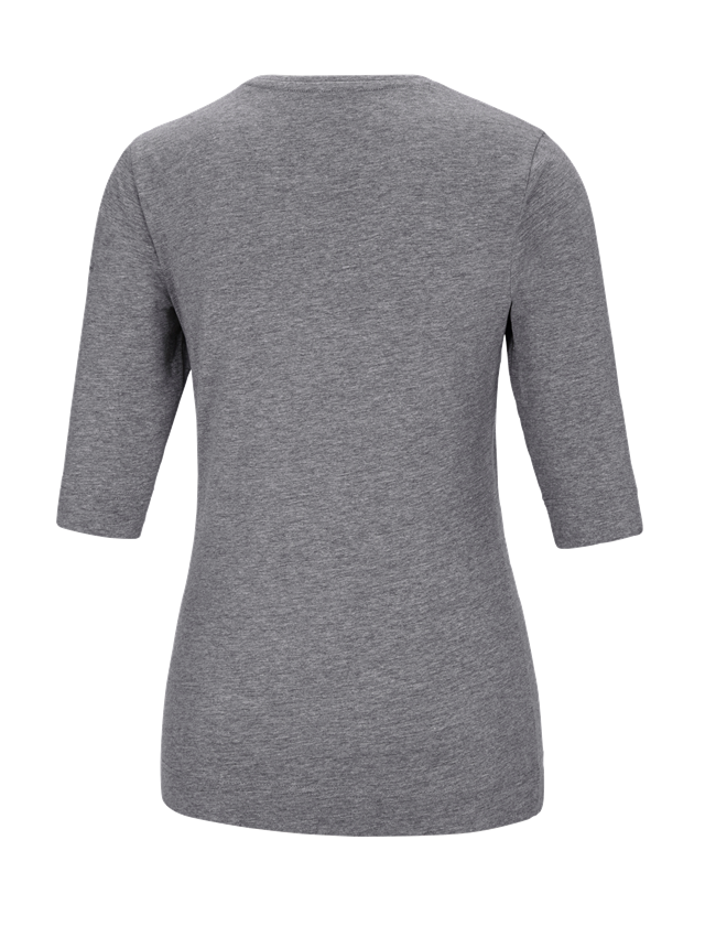 Shirts & Co.: e.s. Shirt 3/4-Arm cotton stretch, Damen + graumeliert 1
