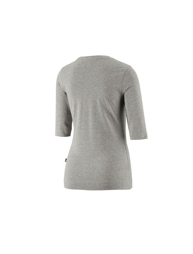 Installateurs / Plombier: e.s. Shirt à manches 3/4 cotton stretch, femmes + gris mélange 1