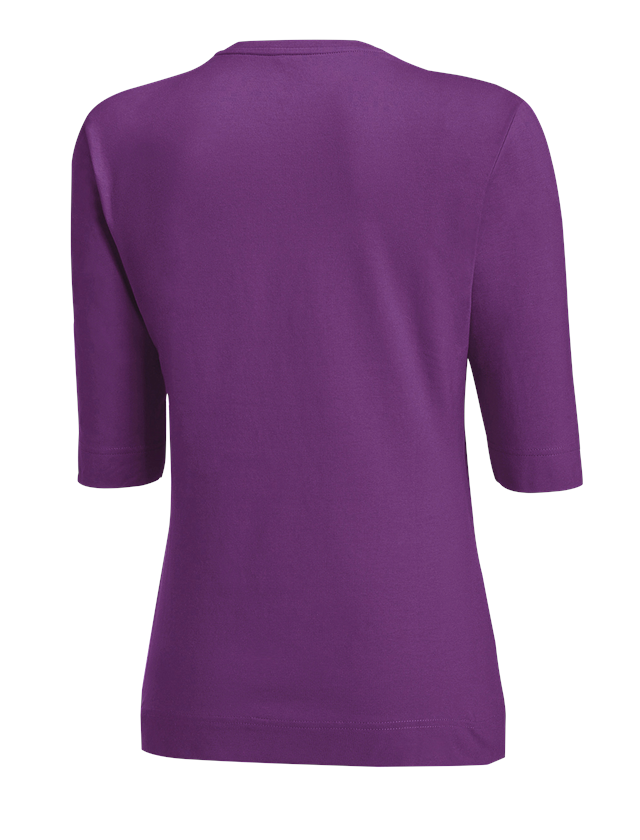 Themen: e.s. Shirt 3/4-Arm cotton stretch, Damen + violett 1