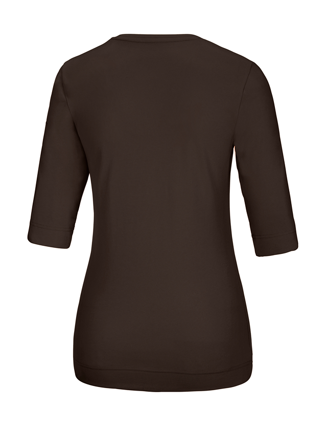 Shirts, Pullover & more: e.s. Shirt 3/4 sleeve cotton stretch, ladies' + chestnut 1