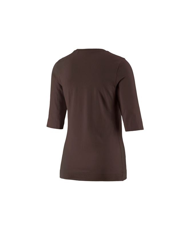 Topics: e.s. Shirt 3/4 sleeve cotton stretch, ladies' + chestnut 1