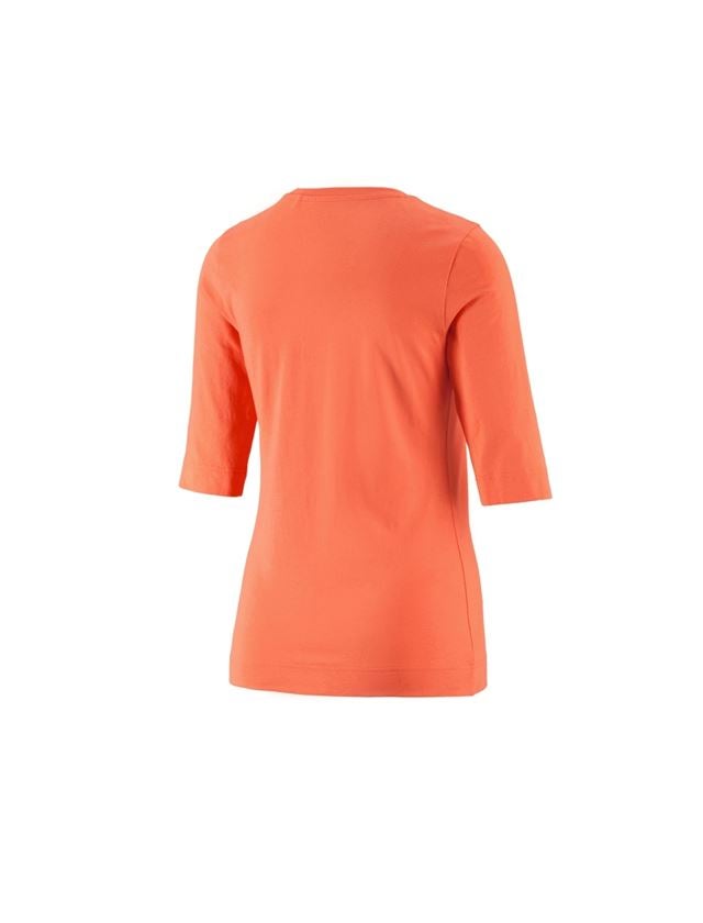 Hauts: e.s. Shirt à manches 3/4 cotton stretch, femmes + nectarine 1