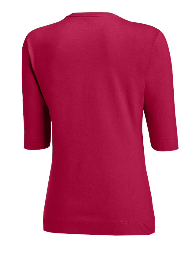Shirts & Co.: e.s. Shirt 3/4-Arm cotton stretch, Damen + beere 1