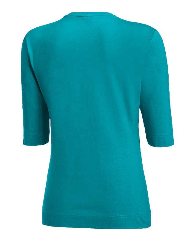 Shirts & Co.: e.s. Shirt 3/4-Arm cotton stretch, Damen + ozean 1