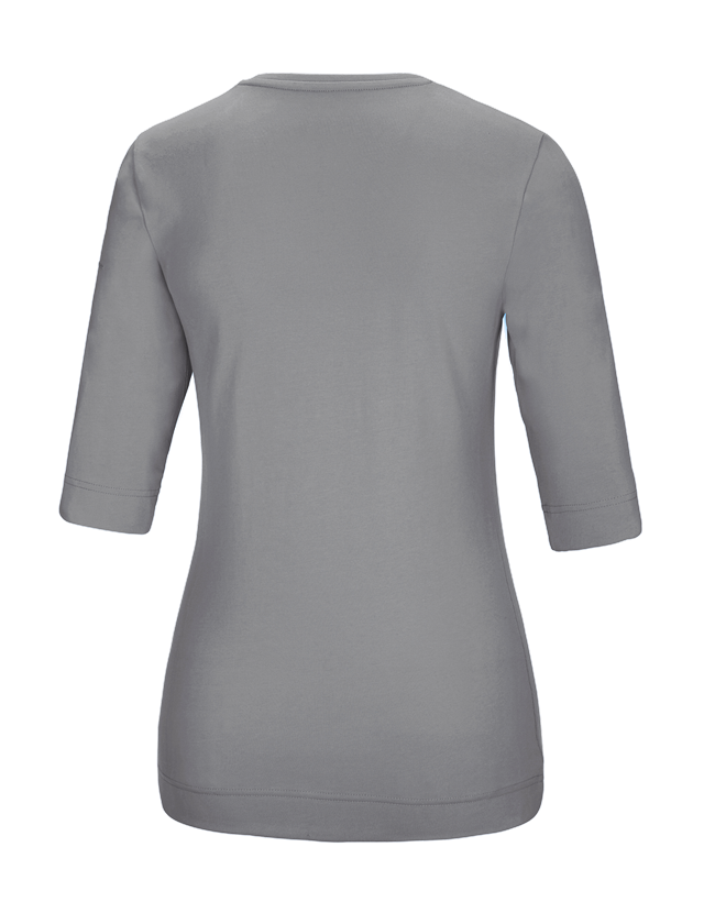 Shirts & Co.: e.s. Shirt 3/4-Arm cotton stretch, Damen + platin 1