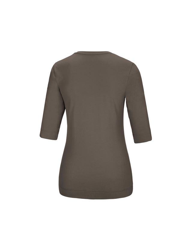 Shirts & Co.: e.s. Shirt 3/4-Arm cotton stretch, Damen + stein 2