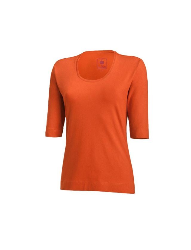 Themen: e.s. Shirt 3/4-Arm cotton stretch, Damen + nektarine