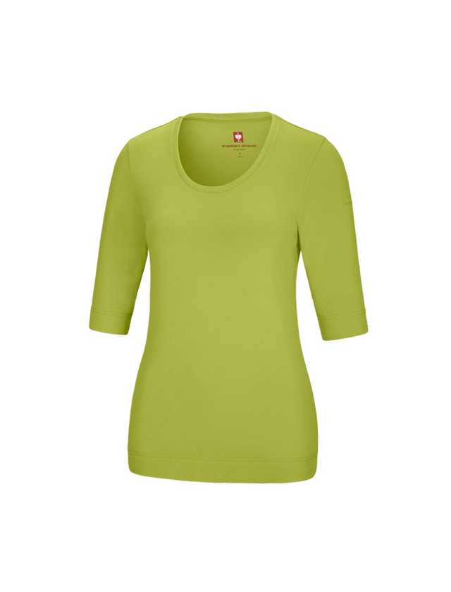 Shirts & Co.: e.s. Shirt 3/4-Arm cotton stretch, Damen + maigrün