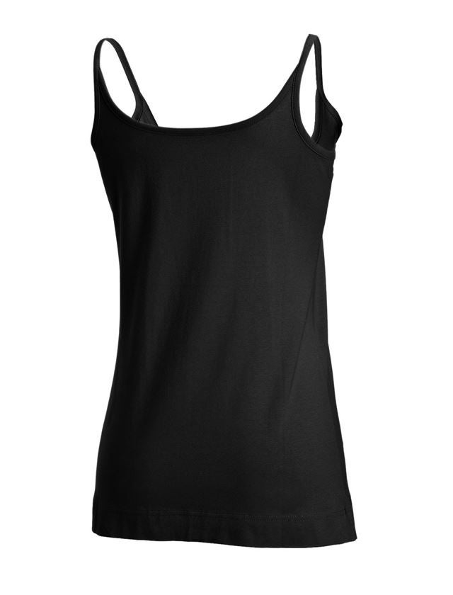 Shirts, Pullover & more: e.s. Spaghetti top cotton stretch, ladies' + black 1
