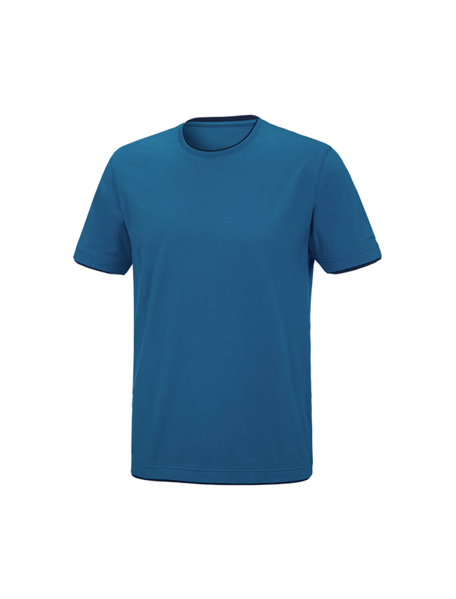 Shirts & Co.: e.s. T-Shirt cotton stretch Layer + atoll/dunkelblau 2