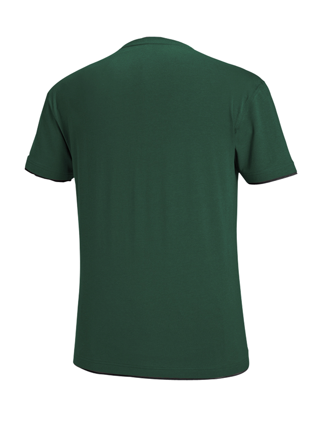 Shirts & Co.: e.s. T-Shirt cotton stretch Layer + grün/schwarz 3