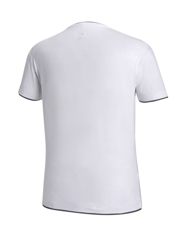 Shirts & Co.: e.s. T-Shirt cotton stretch Layer + weiß/grau 2