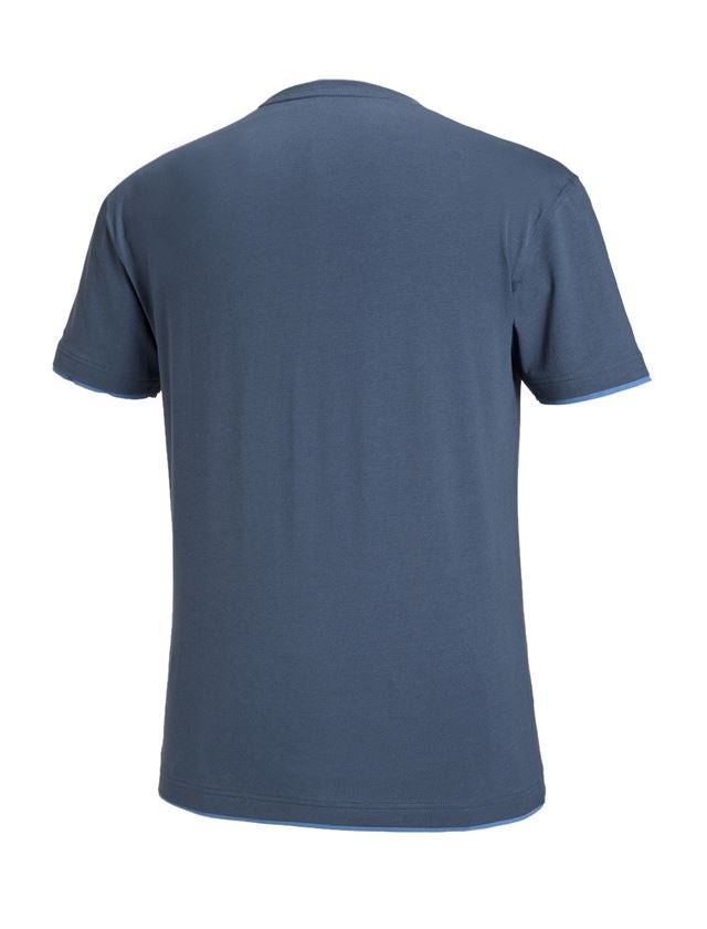 Shirts & Co.: e.s. T-Shirt cotton stretch Layer + pazifik/kobalt 2
