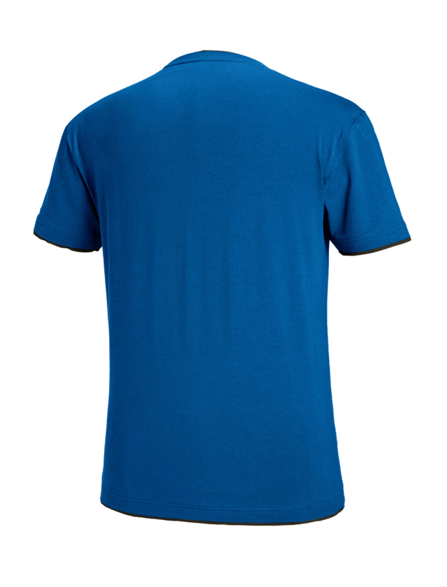 Themen: e.s. T-Shirt cotton stretch Layer + enzianblau/graphit 1