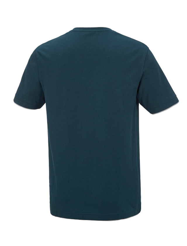 Shirts & Co.: e.s. T-Shirt cotton stretch Layer + seeblau/platin 1