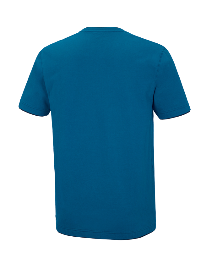 Shirts & Co.: e.s. T-Shirt cotton stretch Layer + atoll/dunkelblau 3