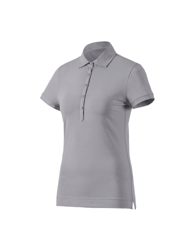 Gardening / Forestry / Farming: e.s. Polo shirt cotton stretch, ladies' + platinum