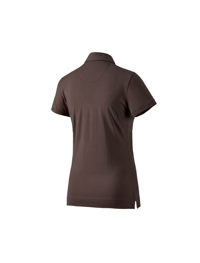 Themen: e.s. Polo-Shirt cotton stretch, Damen + kastanie 1