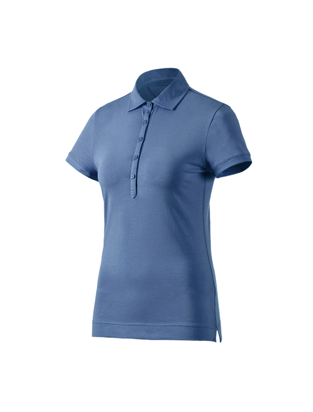 Gardening / Forestry / Farming: e.s. Polo shirt cotton stretch, ladies' + cobalt
