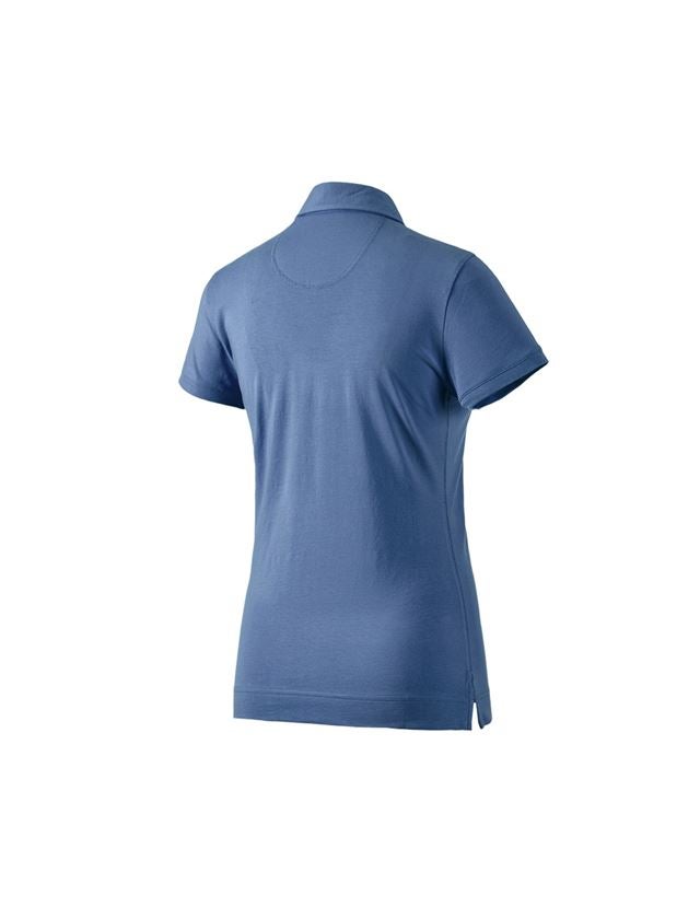 Shirts & Co.: e.s. Polo-Shirt cotton stretch, Damen + kobalt 1
