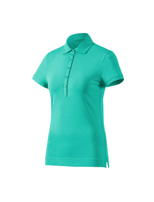 Shirts, Pullover & more: e.s. Polo shirt cotton stretch, ladies' + lagoon