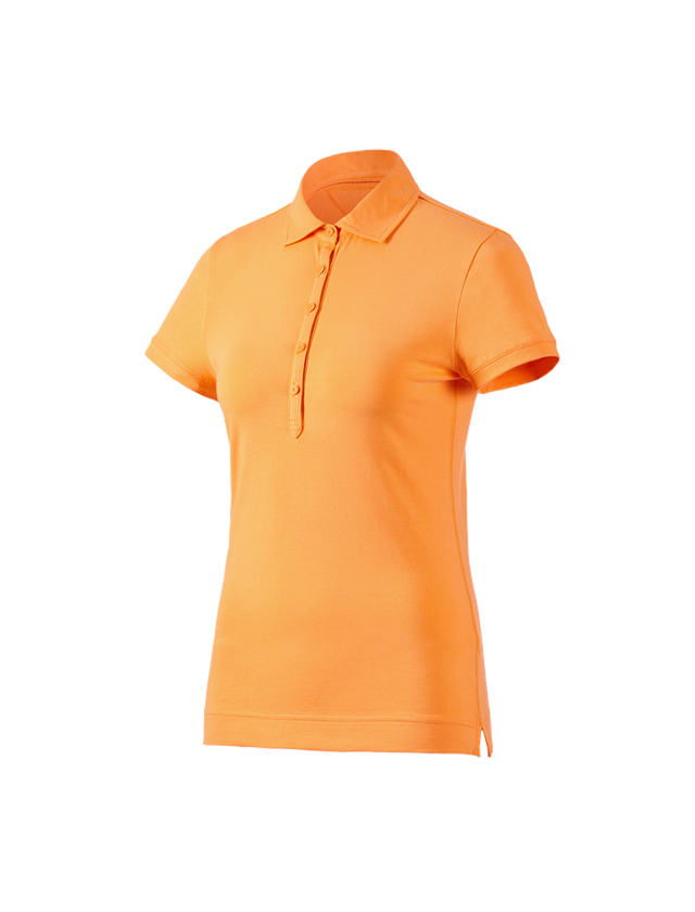 Shirts & Co.: e.s. Polo-Shirt cotton stretch, Damen + hellorange