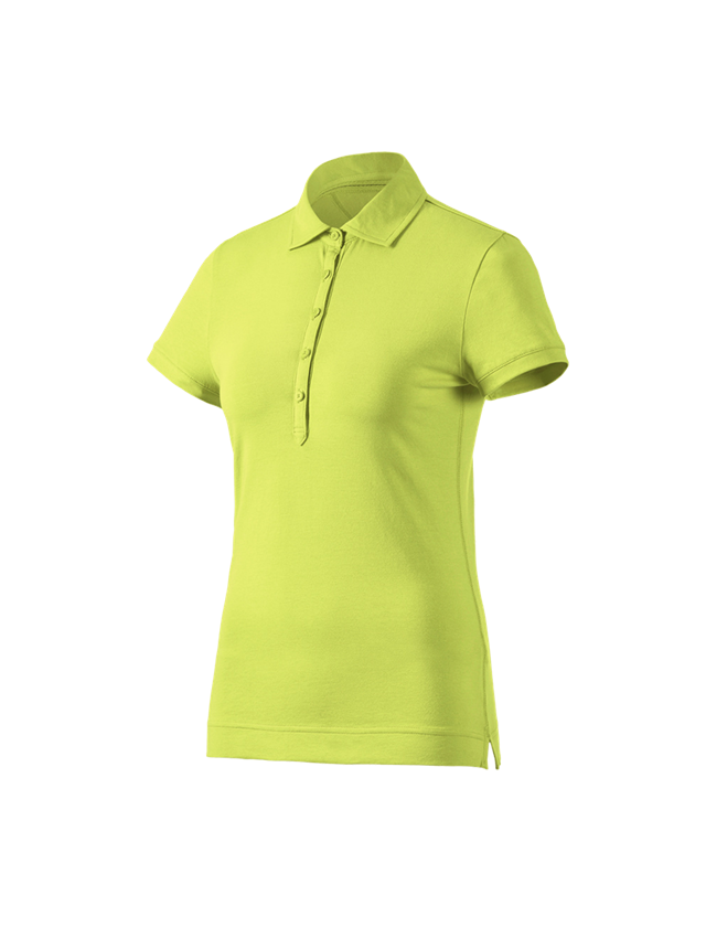 Shirts & Co.: e.s. Polo-Shirt cotton stretch, Damen + maigrün