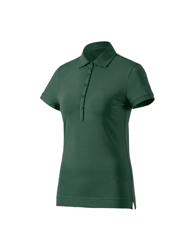 Gardening / Forestry / Farming: e.s. Polo shirt cotton stretch, ladies' + green