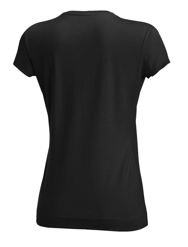 Themen: e.s. T-Shirt cotton stretch, Damen + schwarz 3