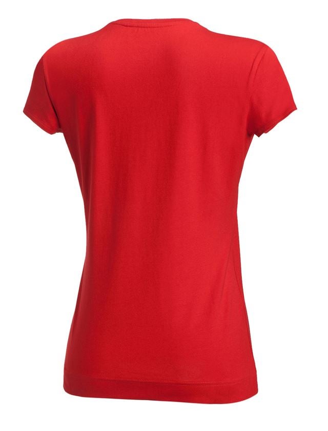 Themen: e.s. T-Shirt cotton stretch, Damen + feuerrot 2