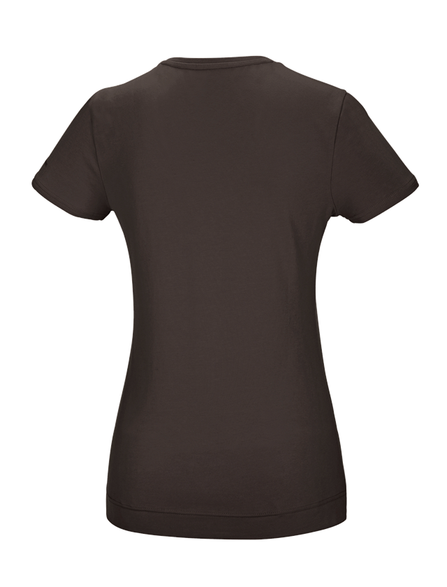 Shirts, Pullover & more: e.s. T-shirt cotton stretch, ladies' + chestnut 2