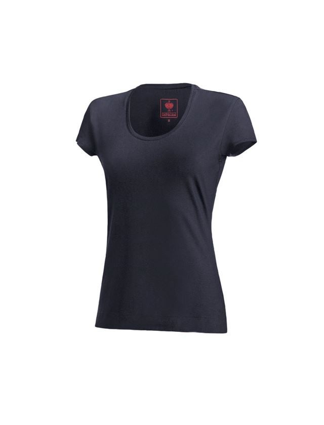 Shirts, Pullover & more: e.s. T-shirt cotton stretch, ladies' + navy 1