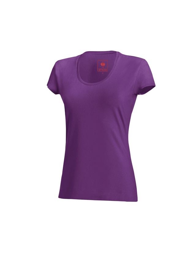 Shirts, Pullover & more: e.s. T-shirt cotton stretch, ladies' + violet 1