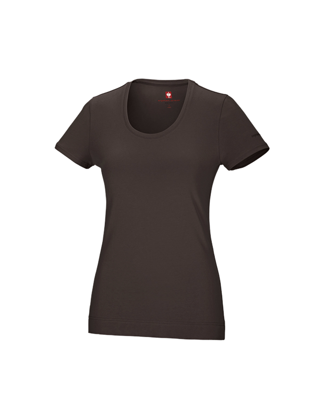 Shirts, Pullover & more: e.s. T-shirt cotton stretch, ladies' + chestnut 1