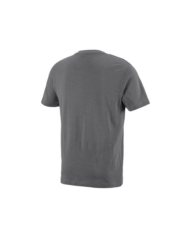 Shirts, Pullover & more: e.s. T-shirt cotton slub V-Neck + cement 1