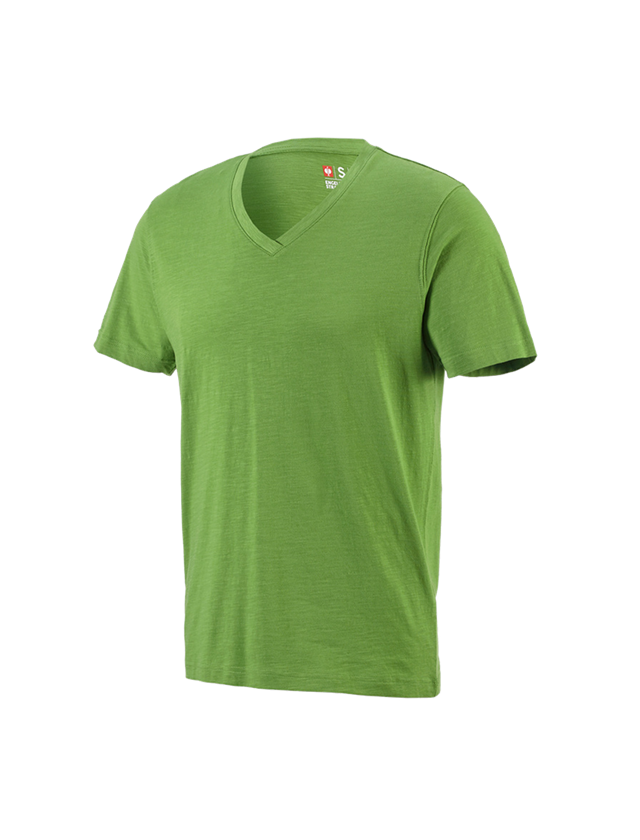 Shirts, Pullover & more: e.s. T-shirt cotton slub V-Neck + sea green