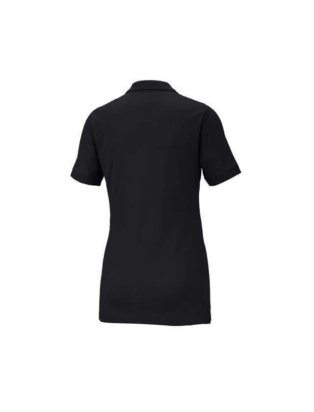 Shirts & Co.: e.s. Piqué-Polo cotton stretch, Damen + schwarz 2