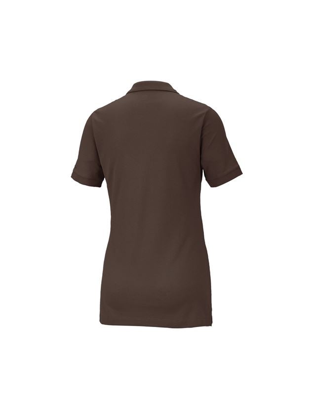 Shirts, Pullover & more: e.s. Pique-Polo cotton stretch, ladies' + chestnut 3