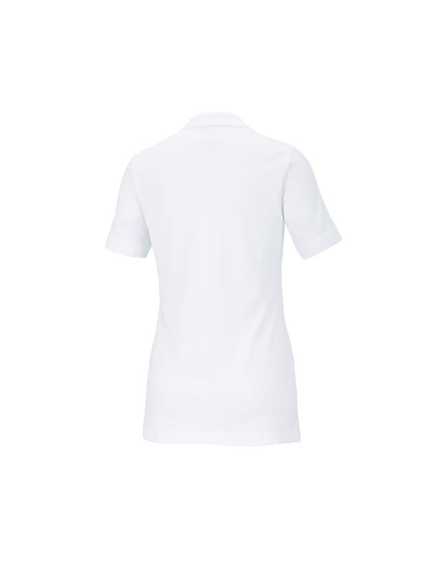Themen: e.s. Piqué-Polo cotton stretch, Damen + weiß 2