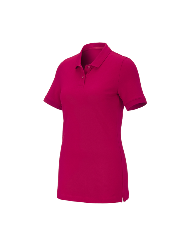 Shirts, Pullover & more: e.s. Pique-Polo cotton stretch, ladies' + berry 1