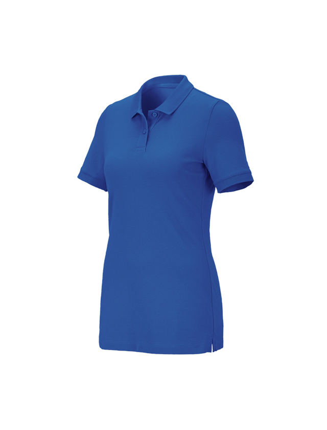 Shirts, Pullover & more: e.s. Pique-Polo cotton stretch, ladies' + gentian blue 1