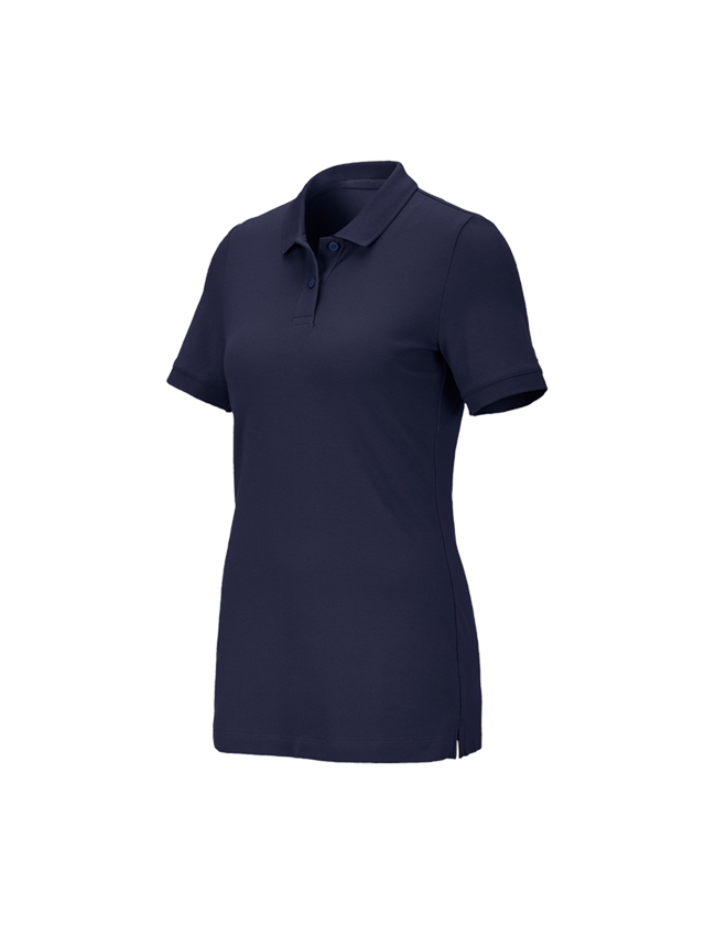 Shirts, Pullover & more: e.s. Pique-Polo cotton stretch, ladies' + navy 1