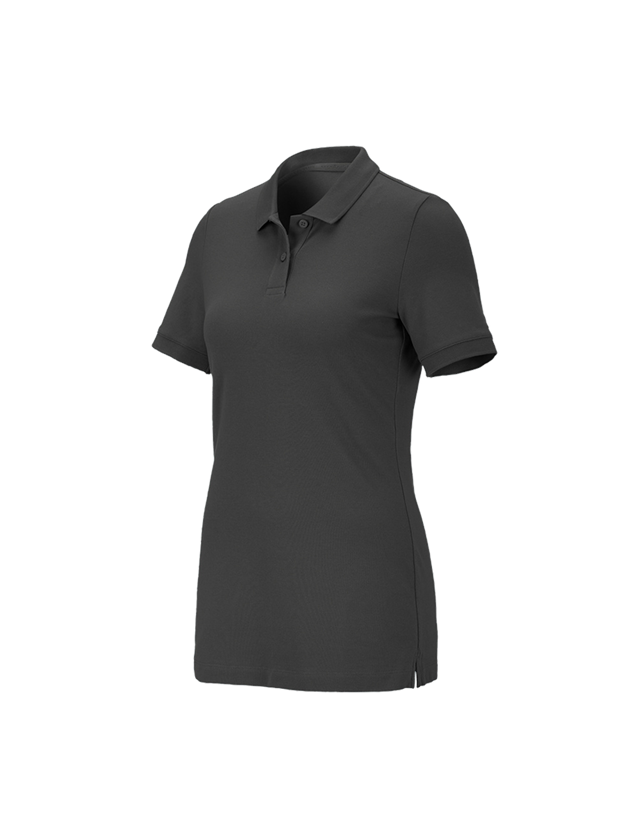 Shirts, Pullover & more: e.s. Pique-Polo cotton stretch, ladies' + anthracite 1