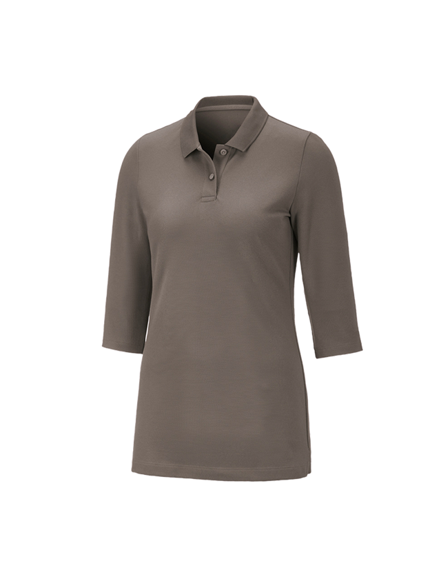 Shirts & Co.: e.s. Piqué-Polo 3/4 Arm cotton stretch, Damen + stein 2