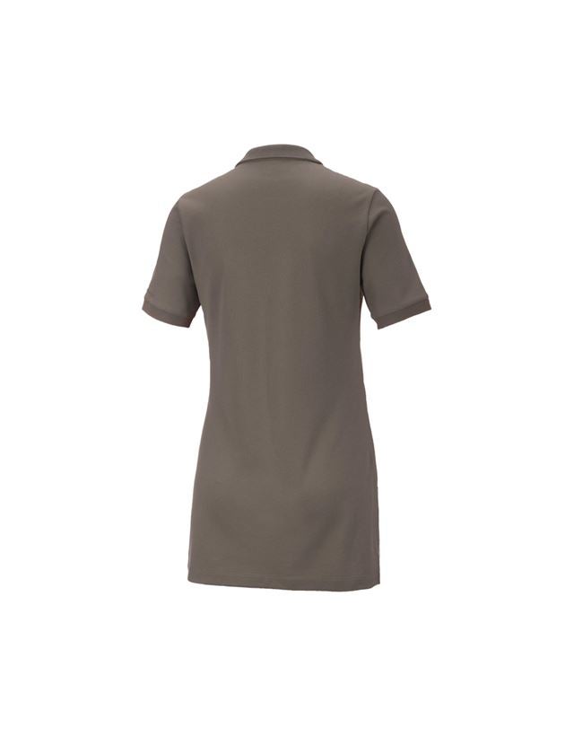 Shirts & Co.: e.s. Piqué-Polo cotton stretch, Damen, long fit + stein 2