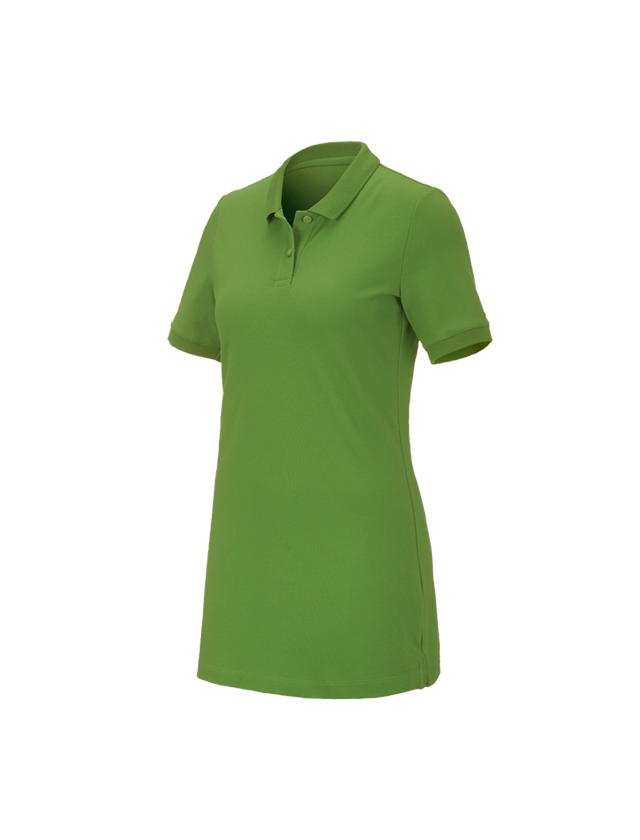 Shirts, Pullover & more: e.s. Pique-Polo cotton stretch, ladies', long fit + sea green 1