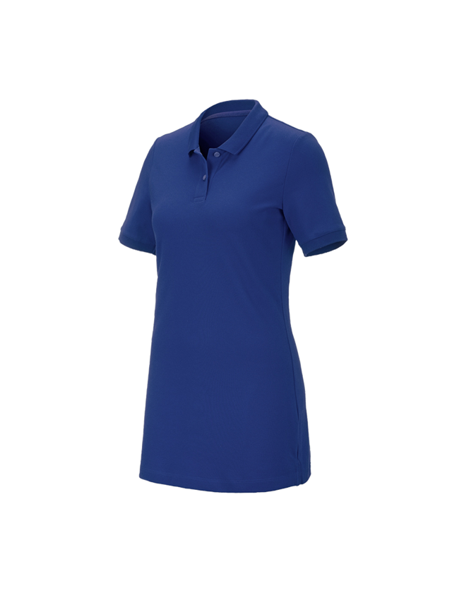 Shirts, Pullover & more: e.s. Pique-Polo cotton stretch, ladies', long fit + royal 2